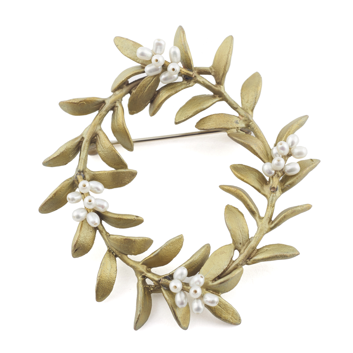 Flowering myrtle wreath brooch by Michael Michaud