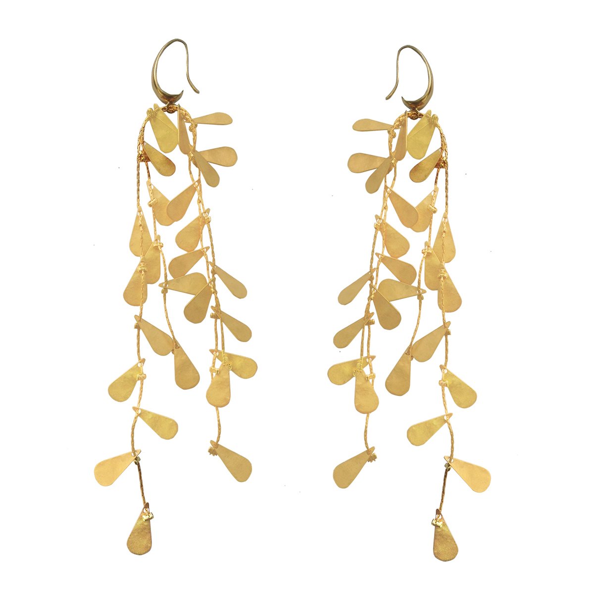 Gold teardrop earrings