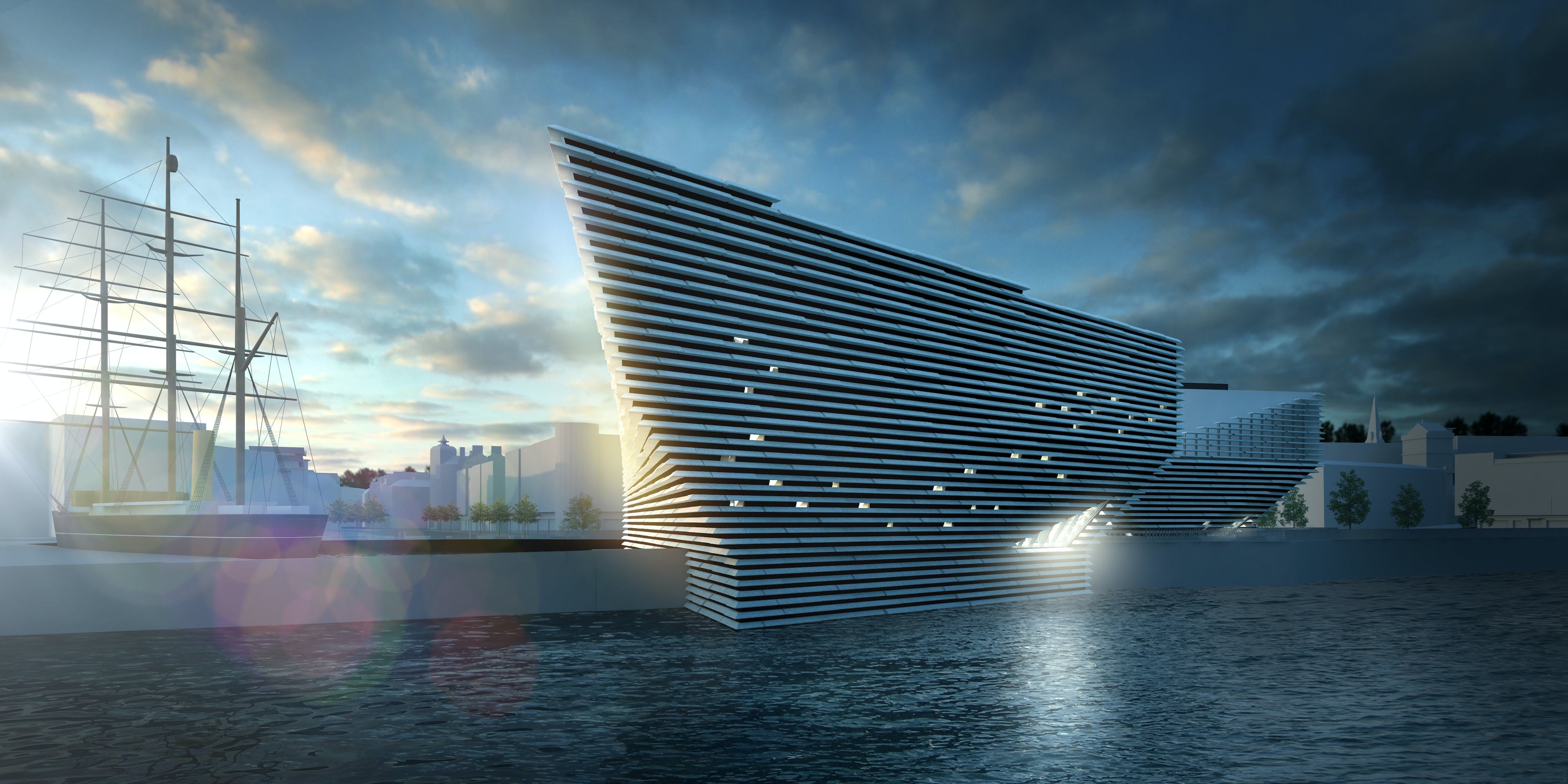 A render of V&A Dundee building